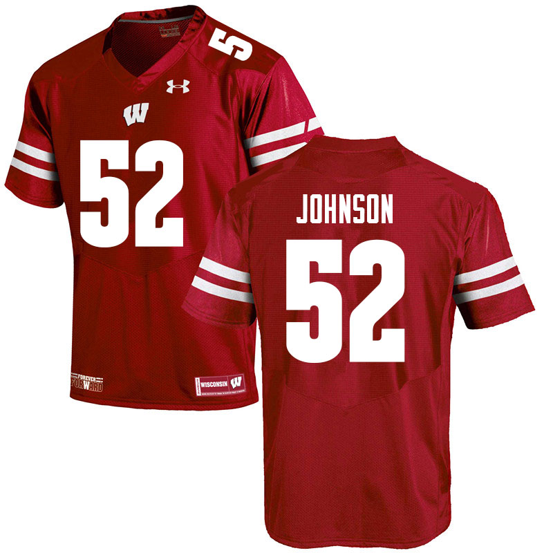 Wisconsin Badgers Men's #52 Kaden Johnson NCAA Under Armour Authentic Red College Stitched Football Jersey EG40B37BJ